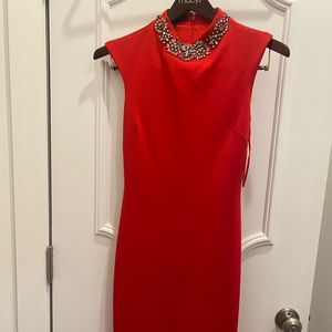 Red knee length Ted Baker dress
